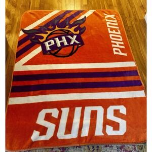 Phoenix Suns Blanket‎ 46x60 Orange Purple NBA Basketball Fuzzy Logo Brands Fire